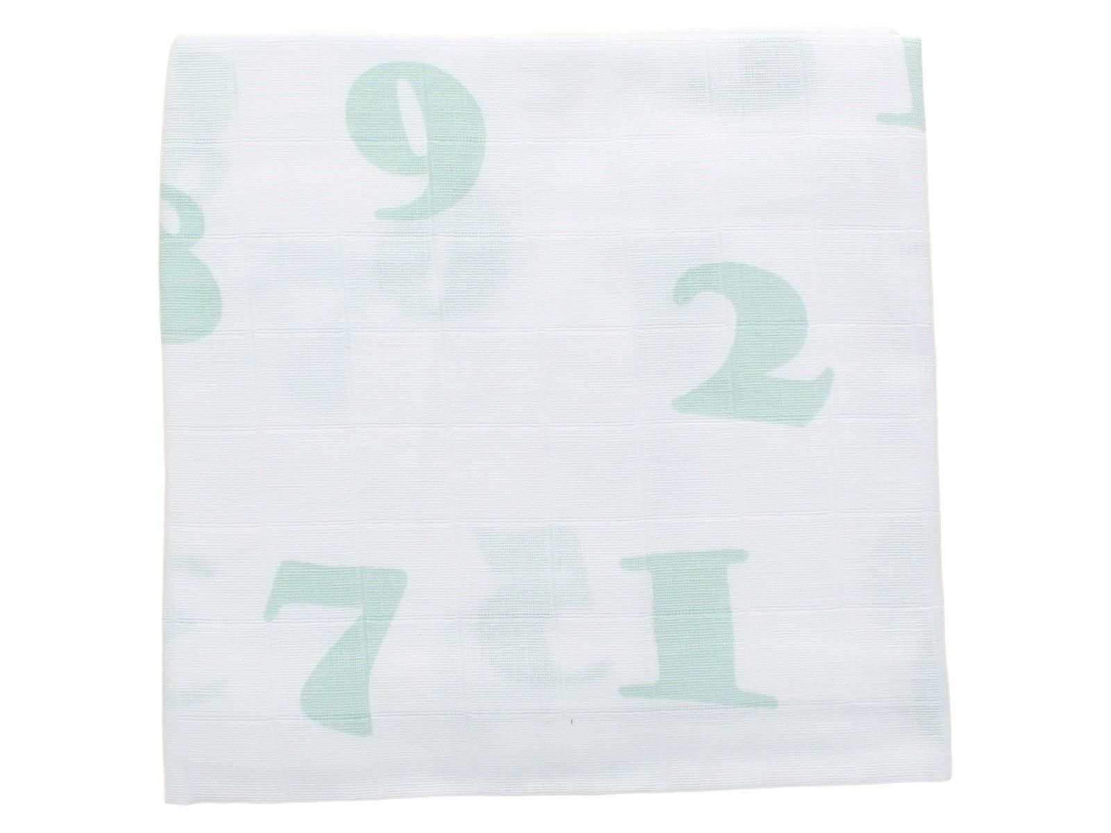 HANS NATUR Khăn xô họa tiết xanh turquoise 75x75cm