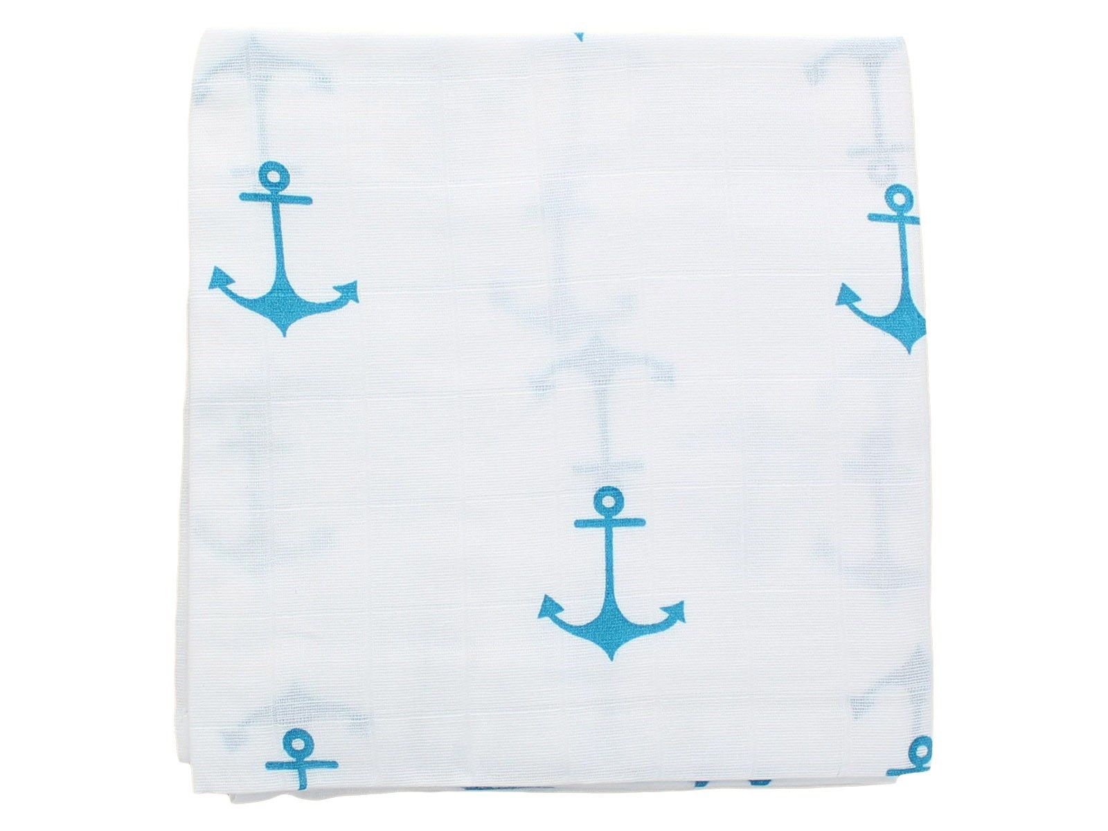 HANS NATUR Khăn xô họa tiết Blue 75x75cm