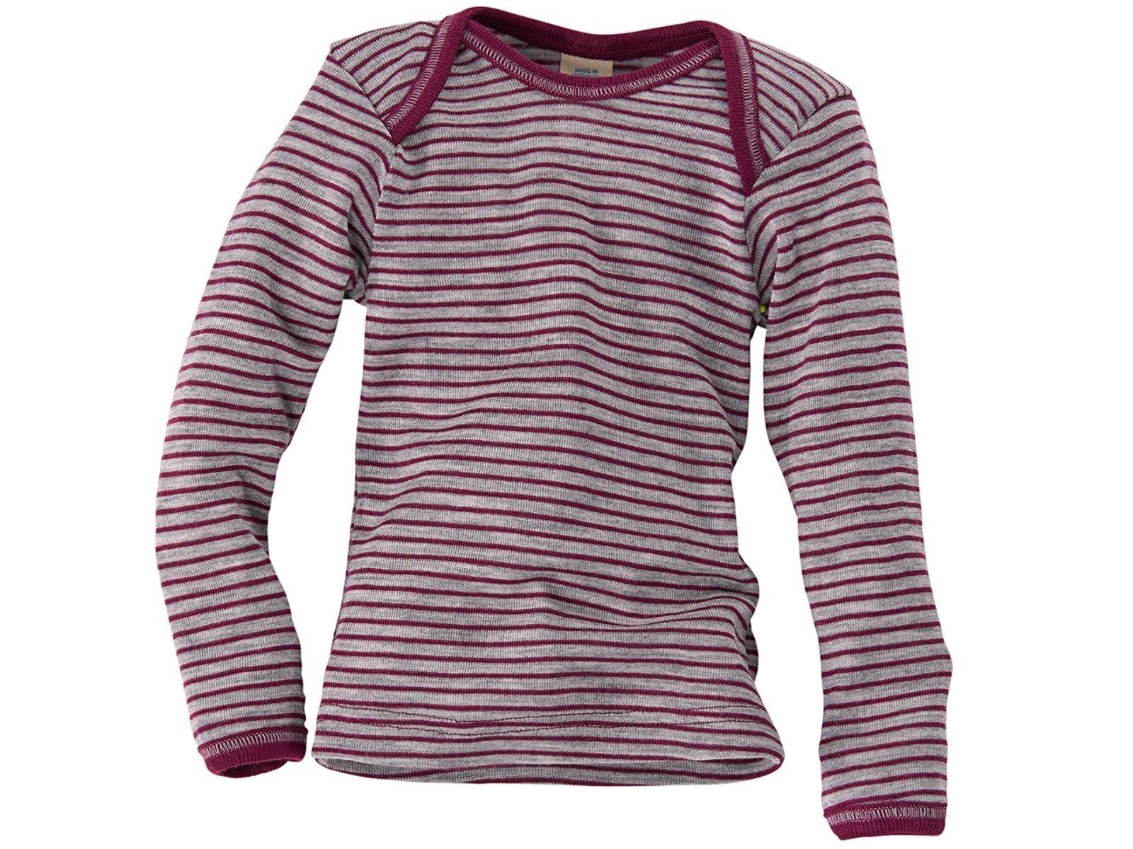 ENGEL Áo dài tay đắp vai 70% Merino wool 30% silk Light grey/orchid