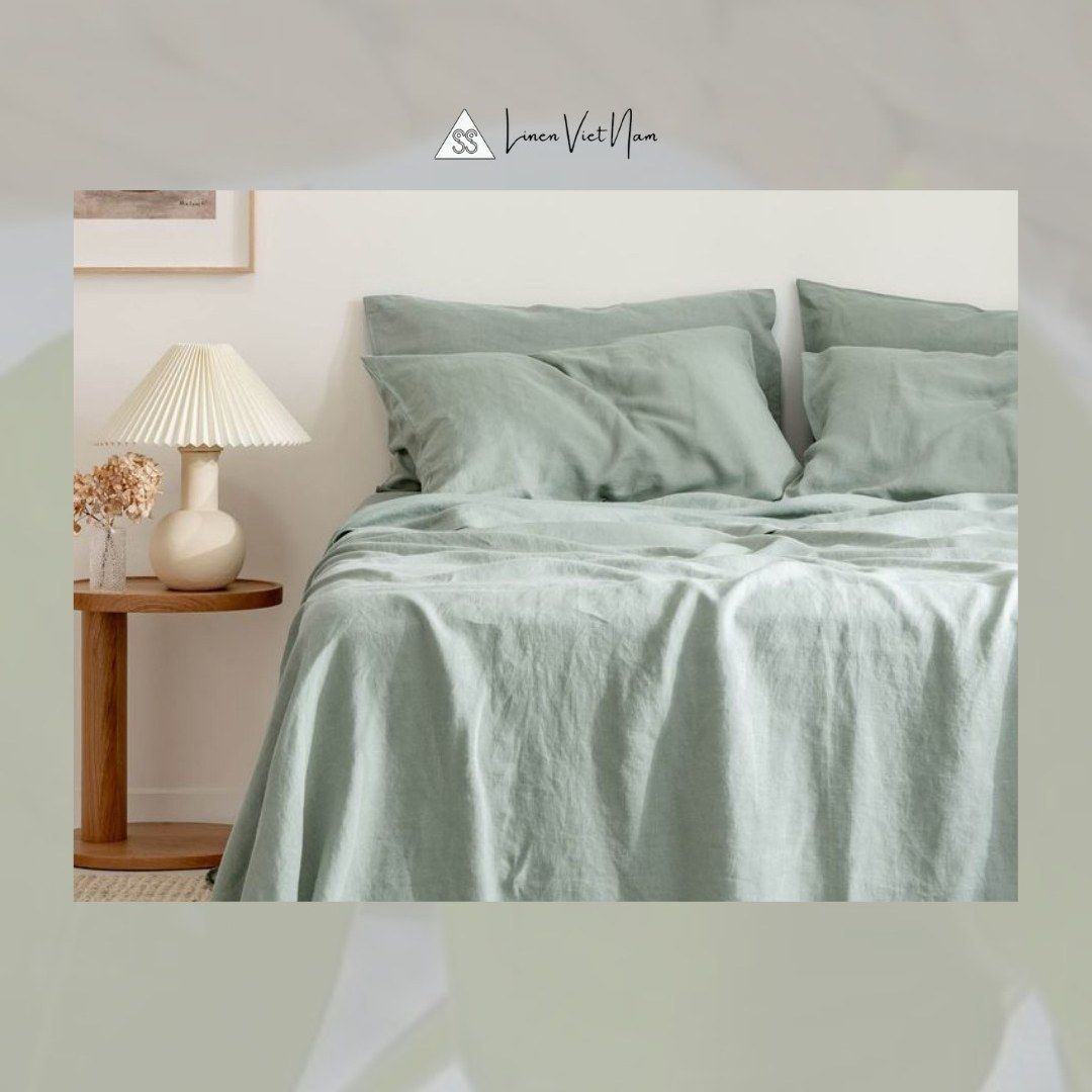 Bedding Linen Pháp Mint | European Flax Bedding | CHOI SEWING