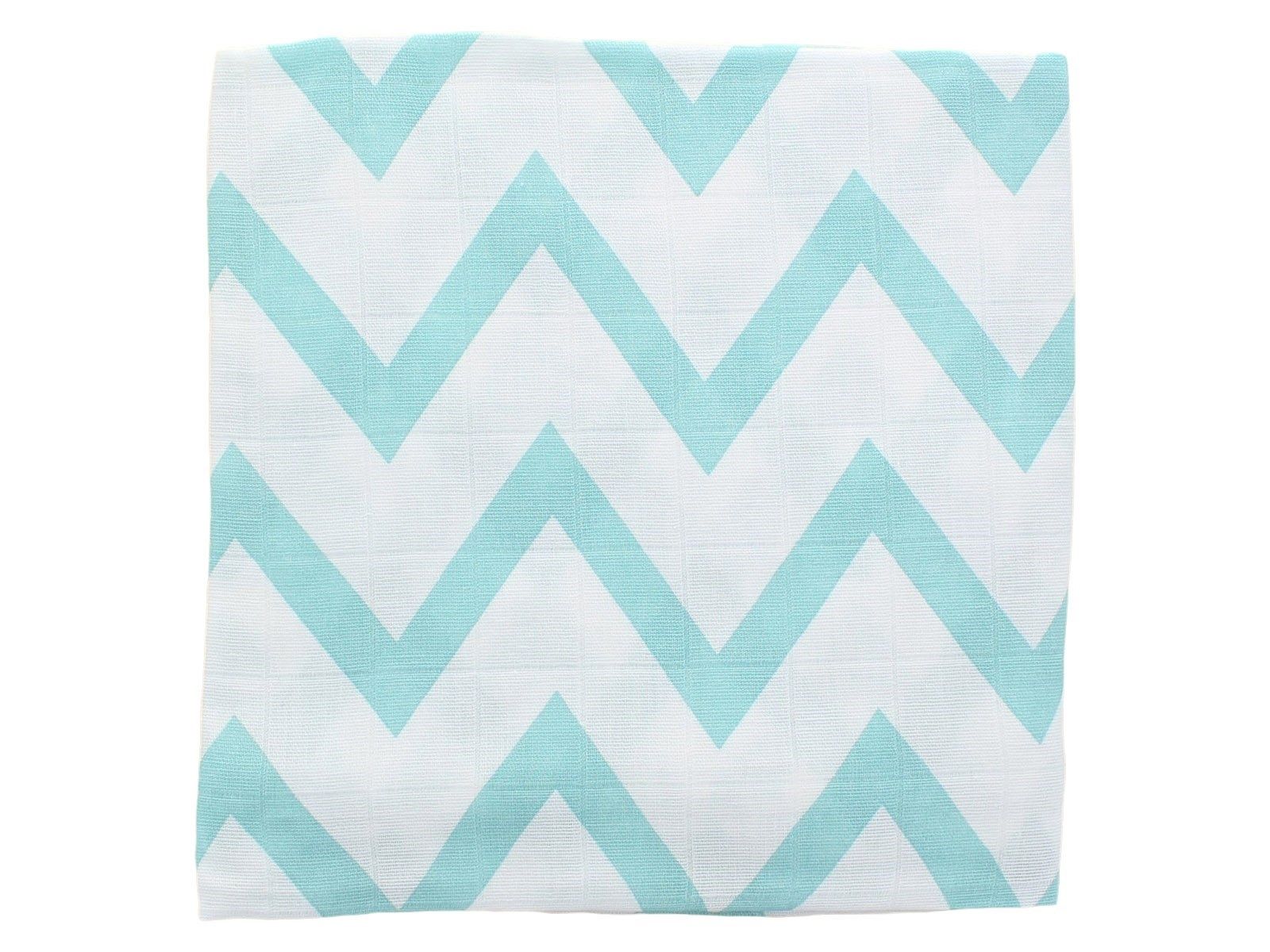 HANS NATUR Khăn xô họa tiết xanh turquoise 75x75cm