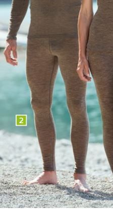 ENGEL Quần legging nam 70% Merino wool 30% Silk Walnut