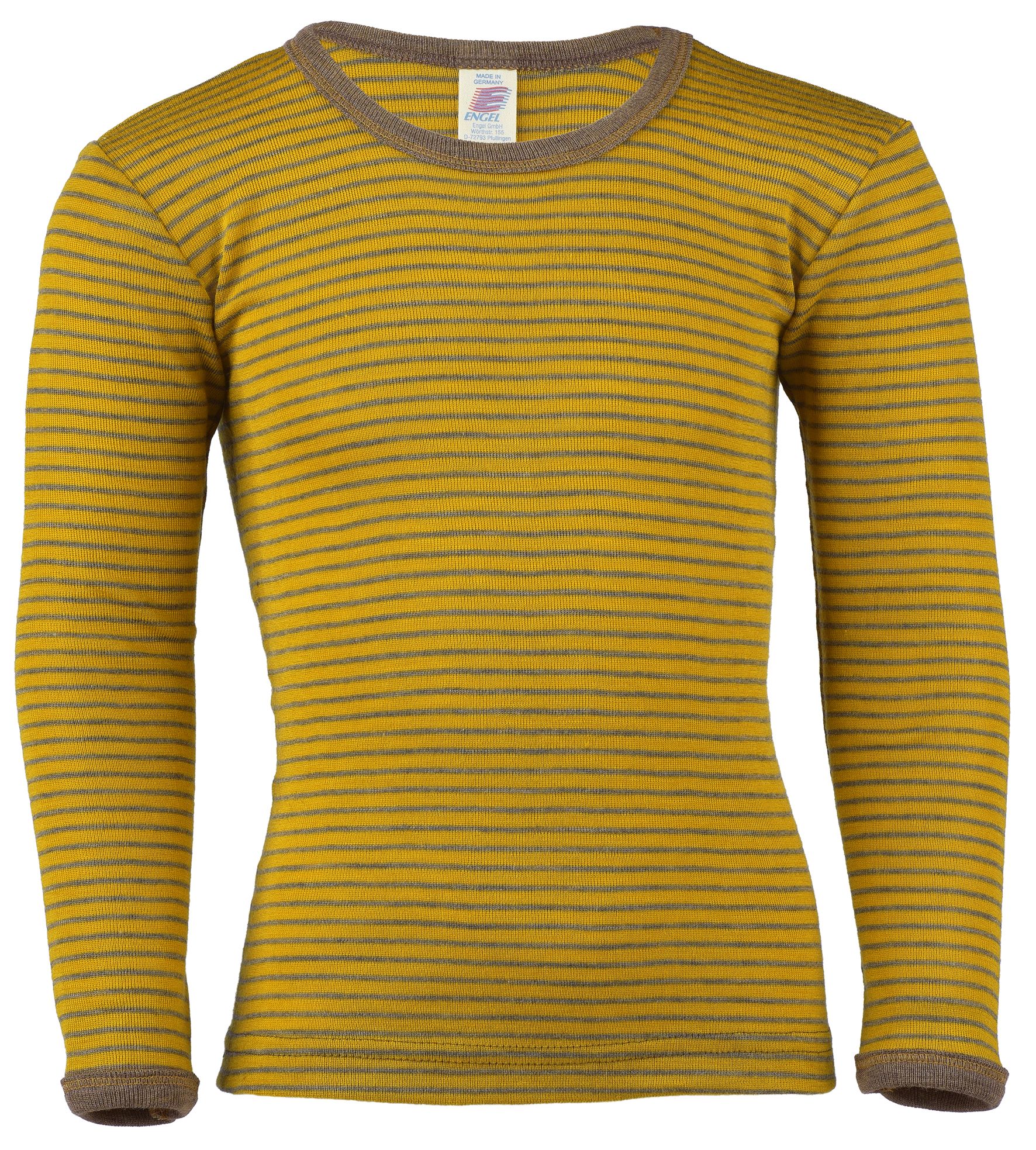 ENGEL Áo dài tay 70% Merino wool 30% Silk Saffron/Walnut