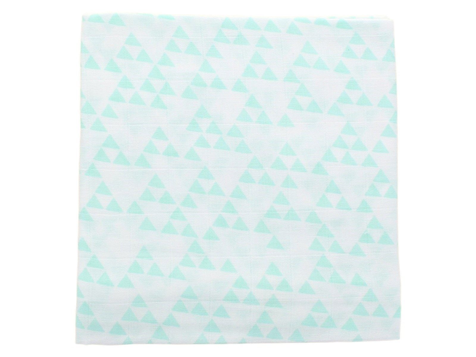 HANS NATUR Khăn xô họa tiết xanh turquoise 75x75cm