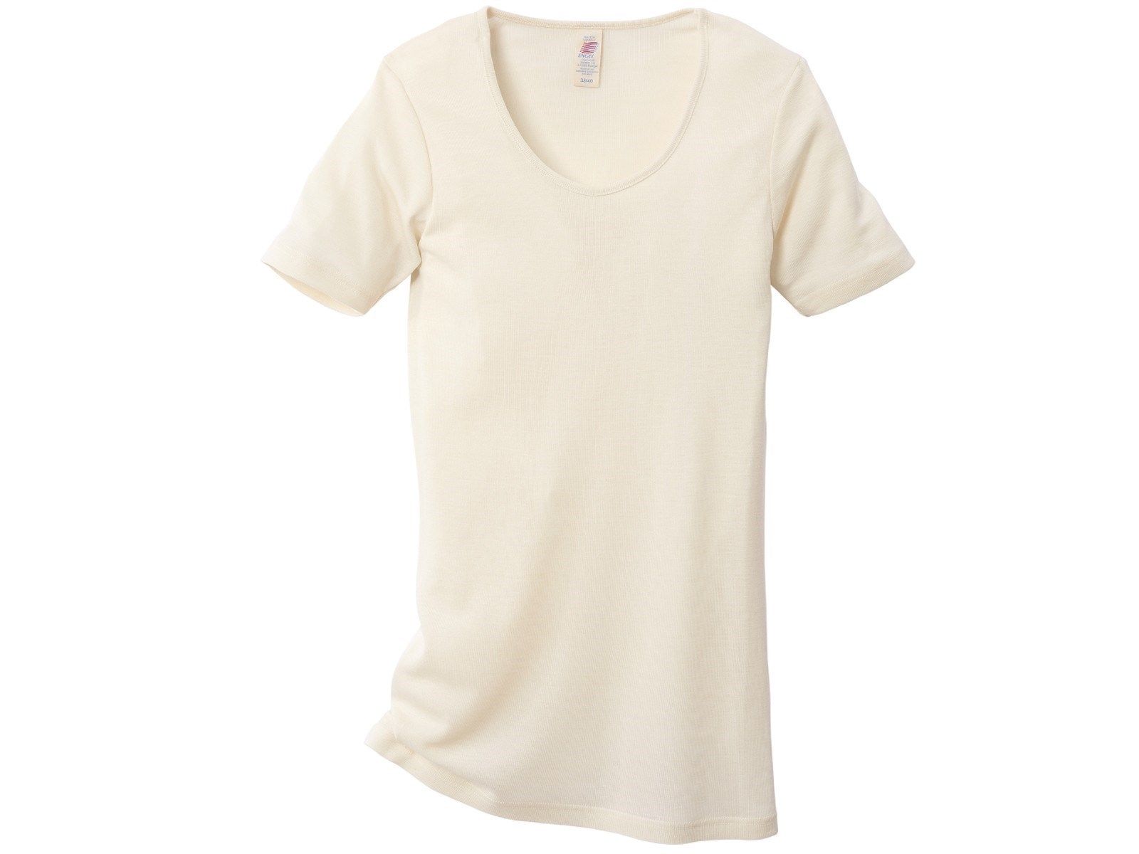 ENGEL Áo ngắn tay phụ nữ 70% Merino wool 30% Silk Natural