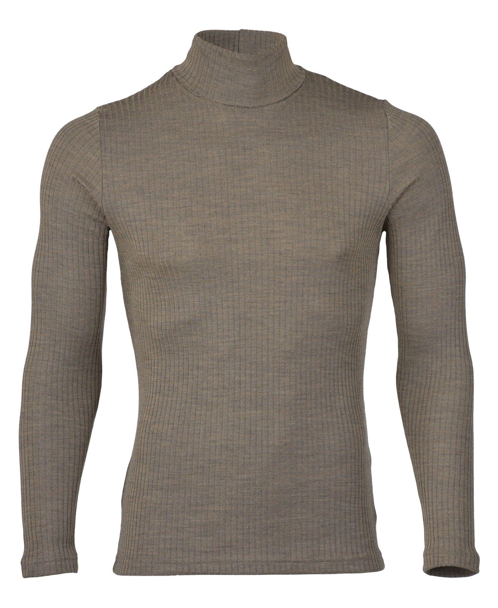 ENGEL Áo cổ lọ dài tay tay nam 70% Merino wool 30% Silk Walnut