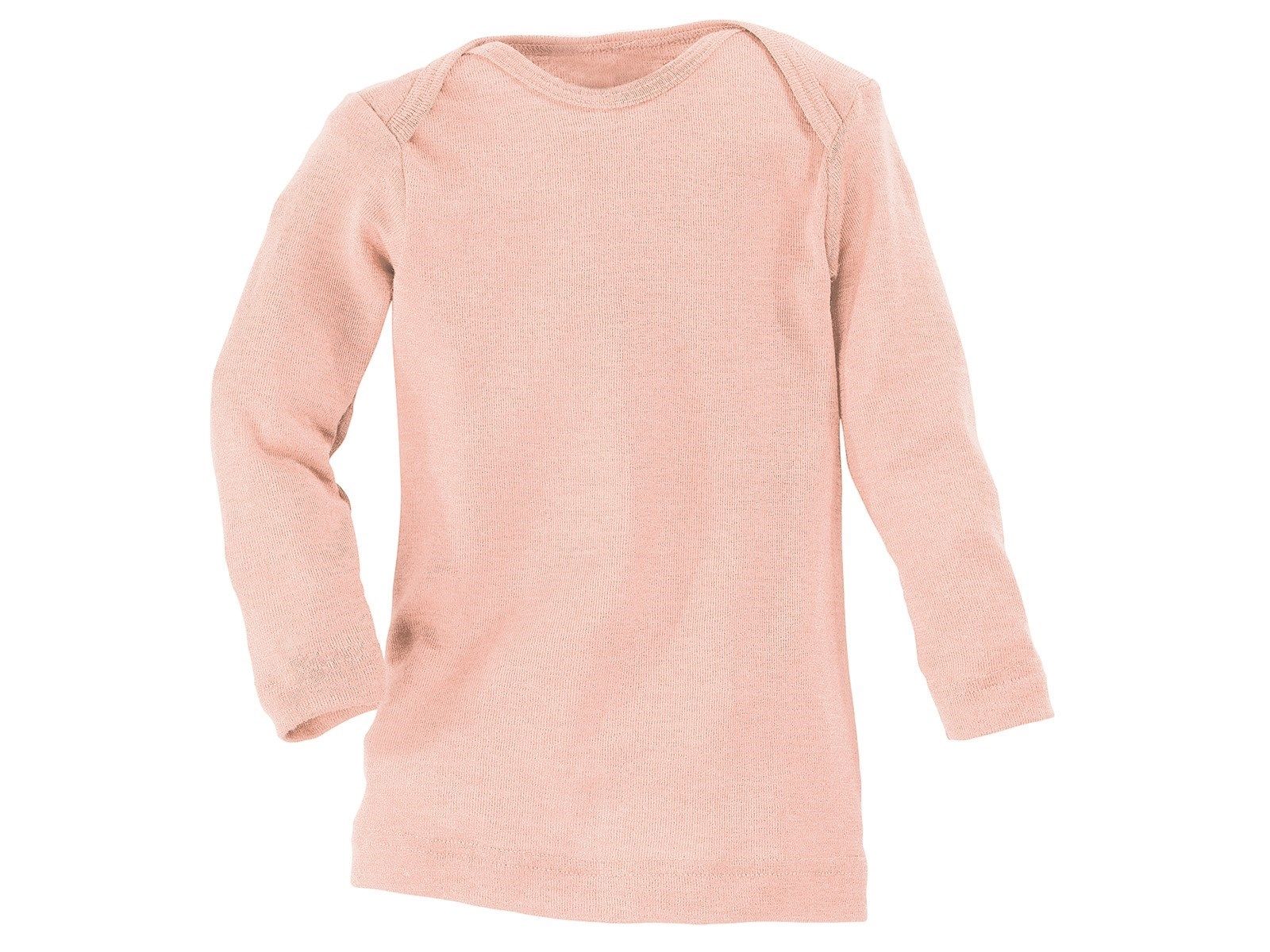 ENGEL Áo dài tay đắp vai 70% Merino wool 30% silk Salmon