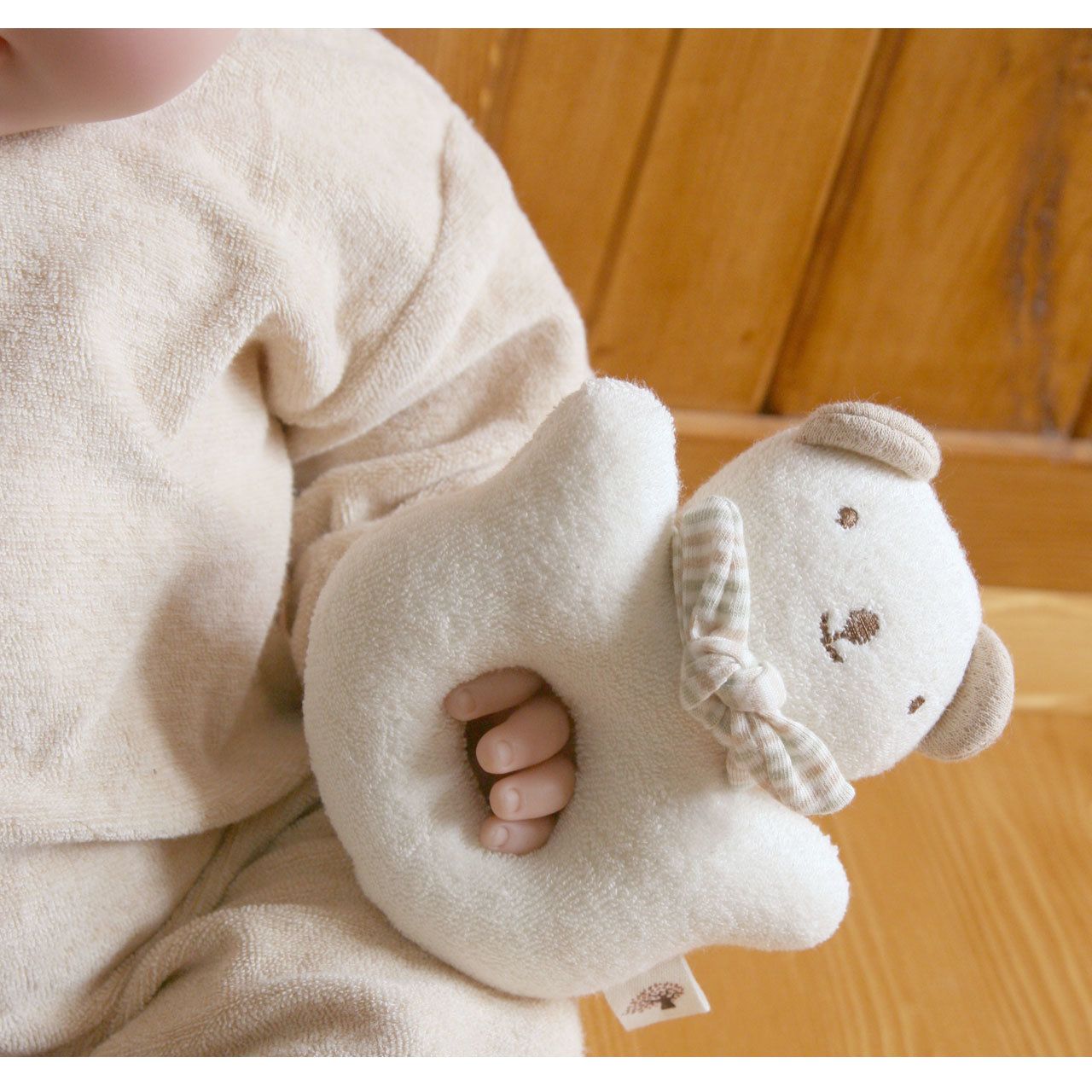 JOHN N TREE Baby Bear rattle 13cm