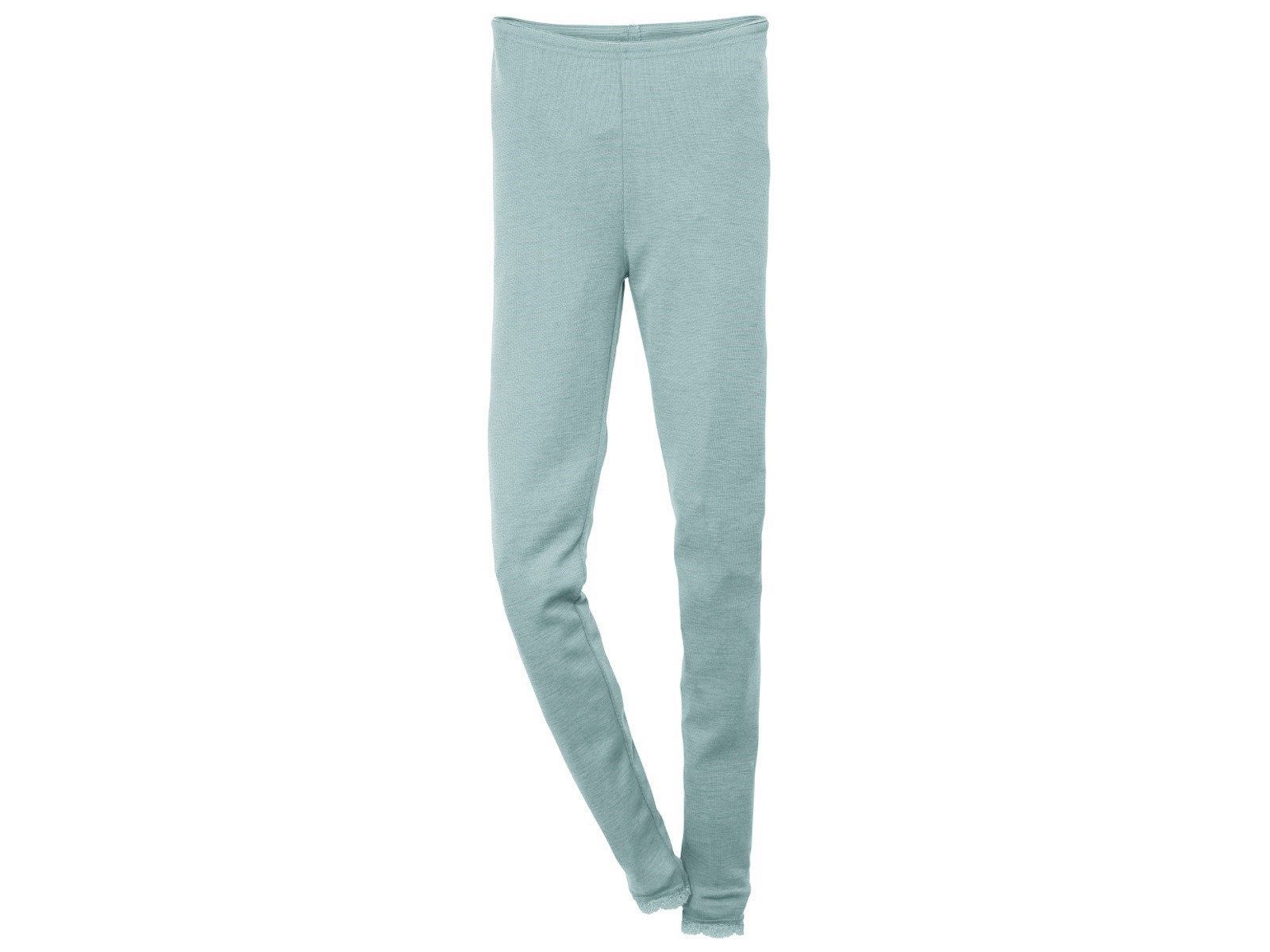 ENGEL Quần legging phụ nữ có ren chân 70% Merino wool 10% Silk Glacier