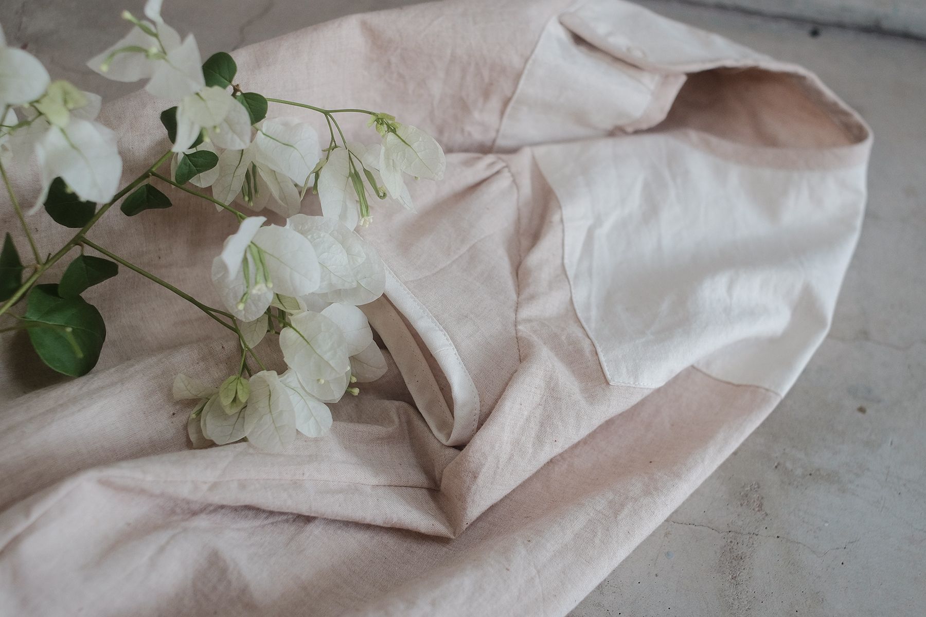 Áo bé gái tay phồng lai bo viền | Puffed sleeve Blouse | Color grown cotton | CHOI SEWING