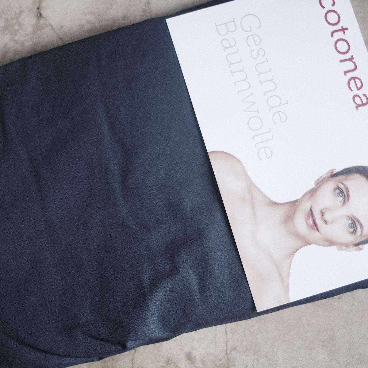 COTONEA Drap cotton bọc nệm dệt kiểu linen Azure