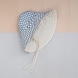  Nón ngủ gục | Mushroom Bonnet | Vichy caro Blue | CHOI SEWING 