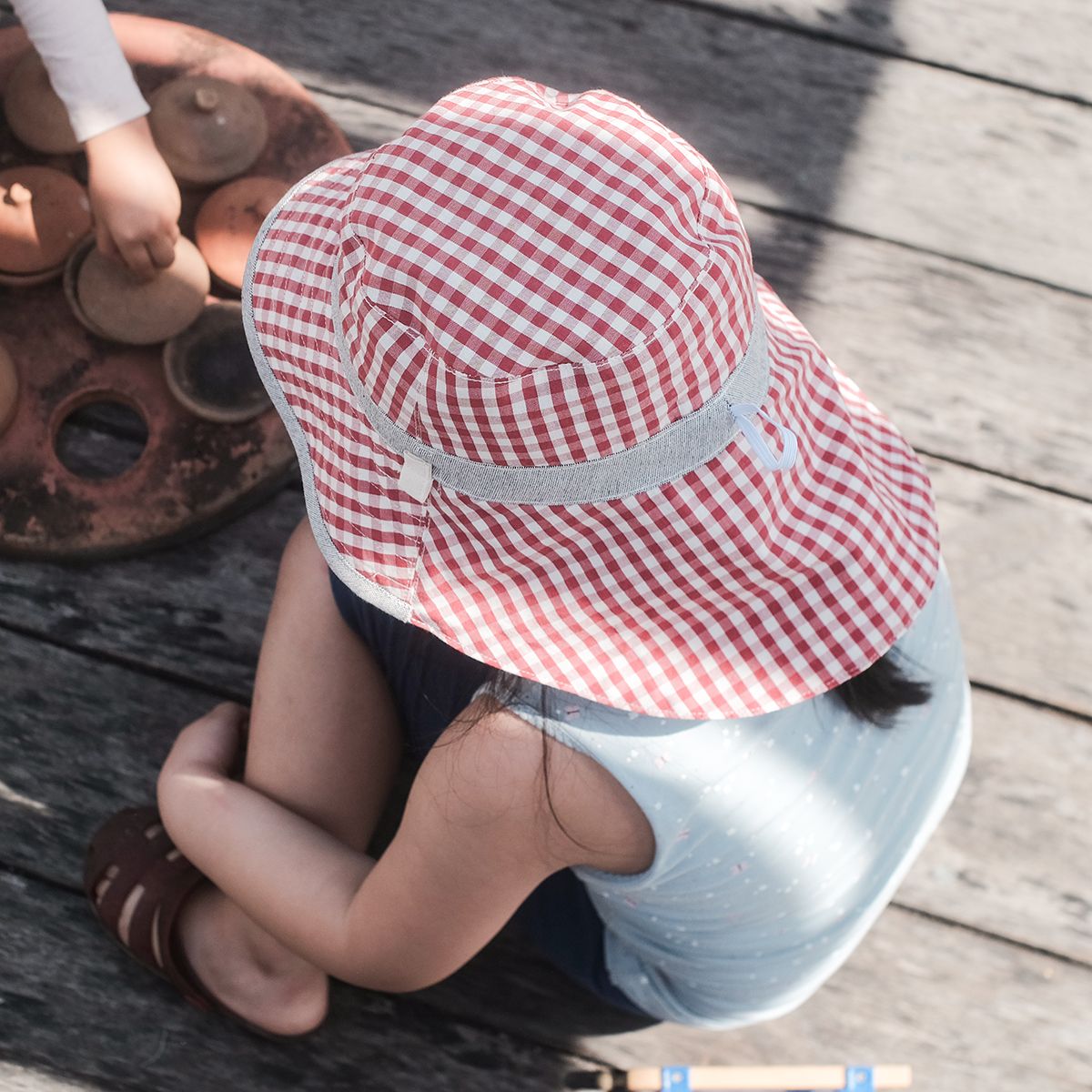 CHOI HANDMADE Nón 2 mặt Bucket hat 2-10y Vichy caro