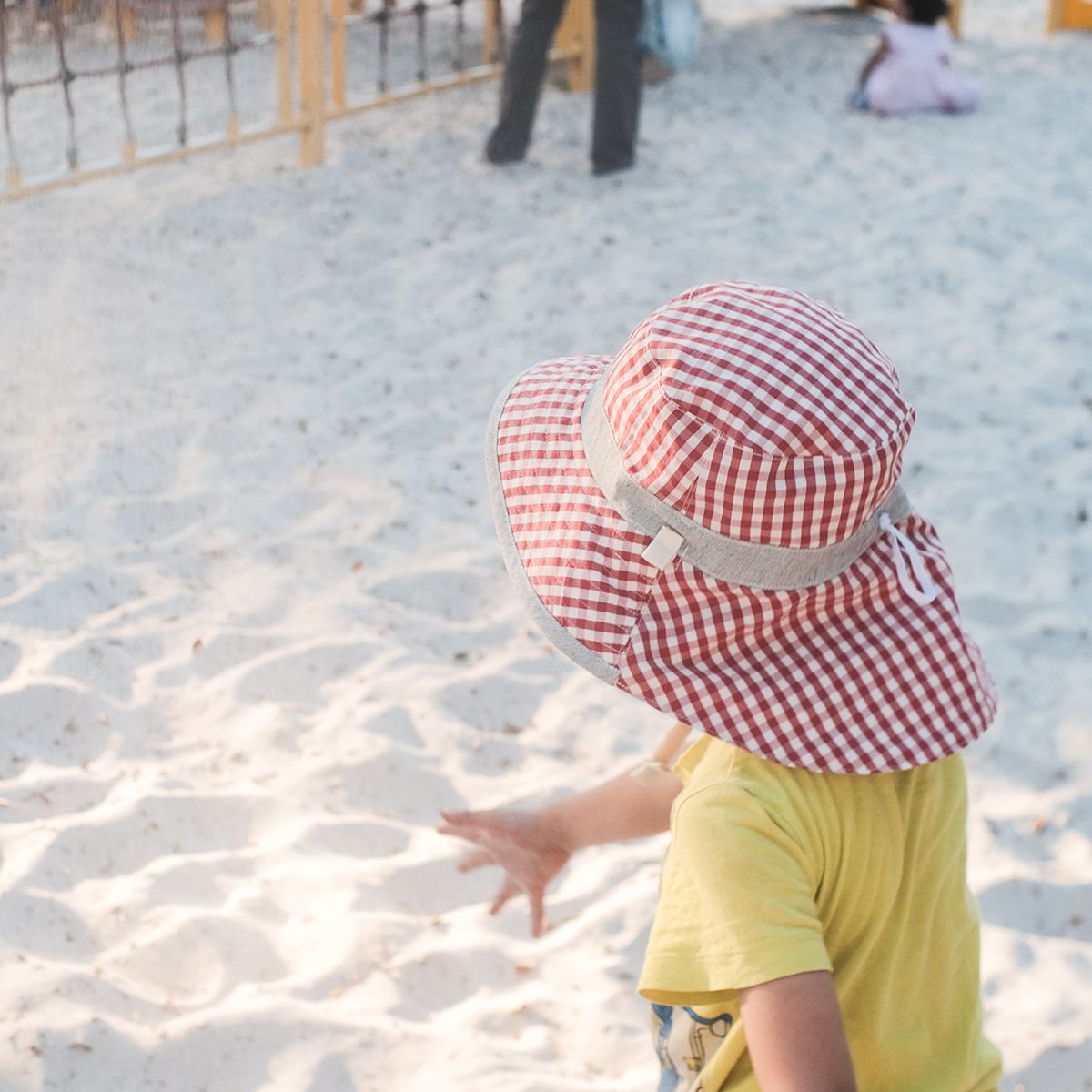 CHOI HANDMADE Nón 2 mặt Bucket hat 2-10y Vichy caro