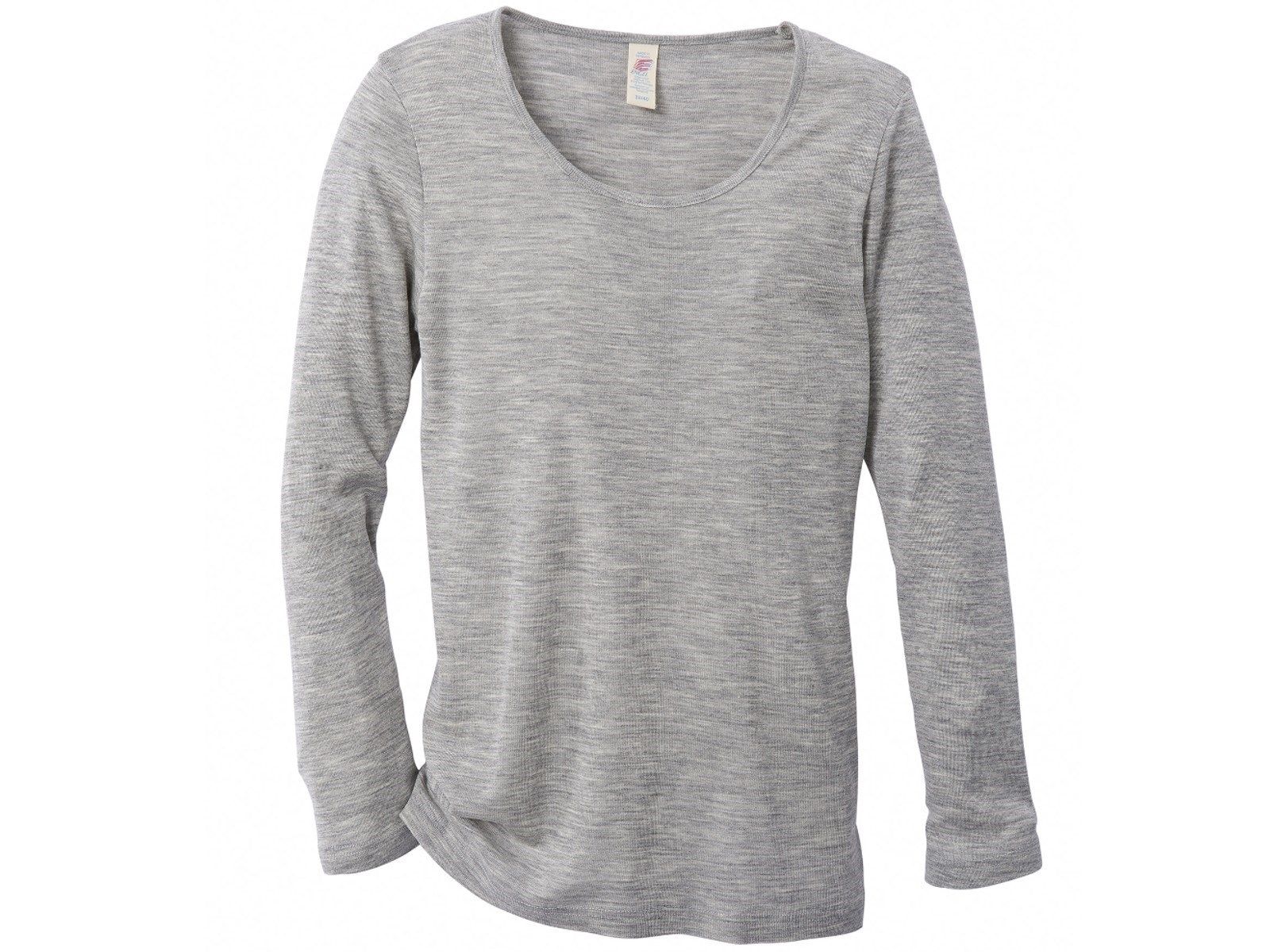 ENGEL Áo dài tay phụ nữ 70% Merino wool 30% Silk Light grey
