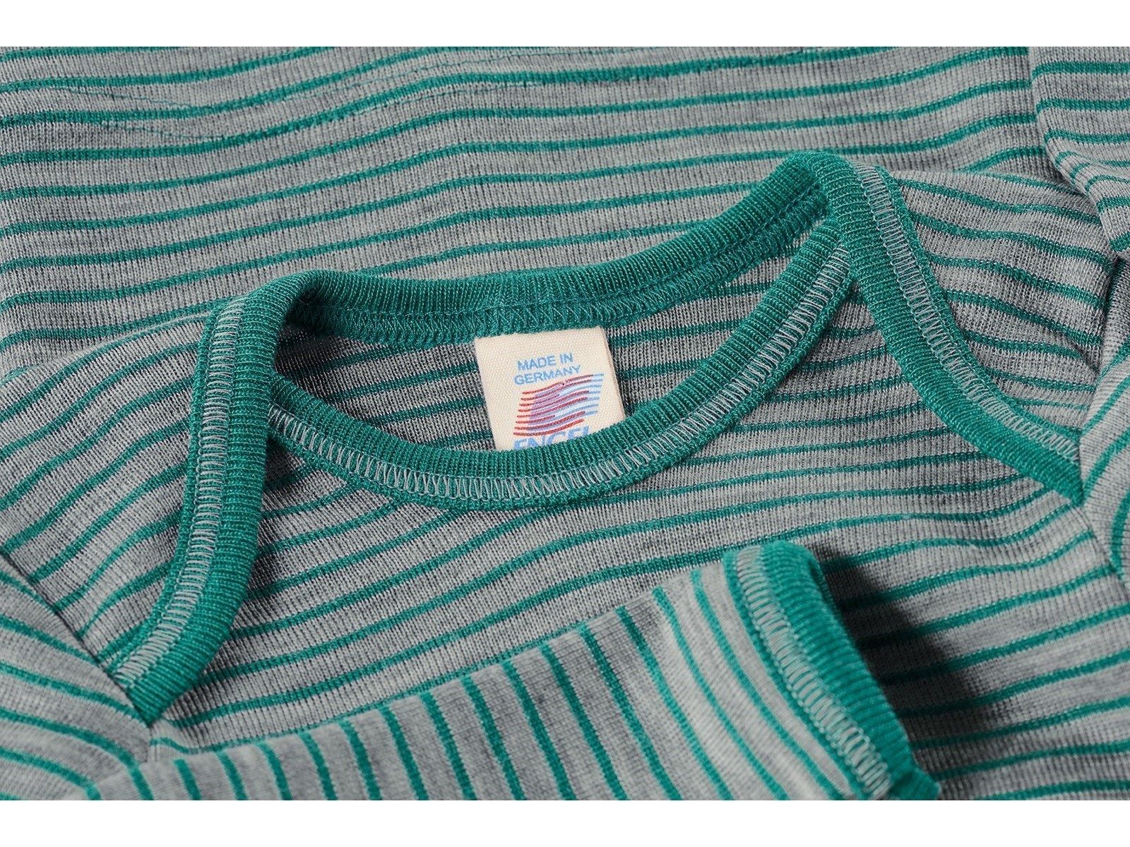 ENGEL Áo dài tay đắp vai 70% Merino wool 30% silk Light grey/Ice blue
