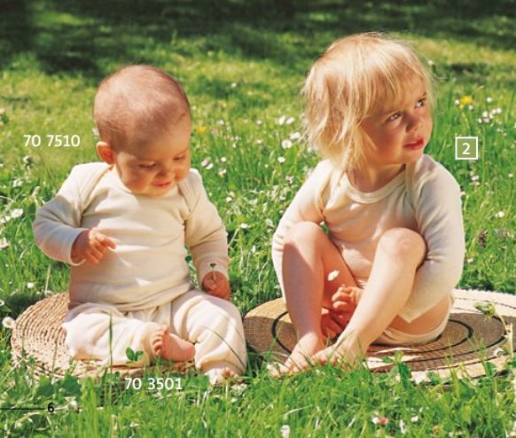 ENGEL Bodysuit dài tay đắp vai 100% Merino wool Natural