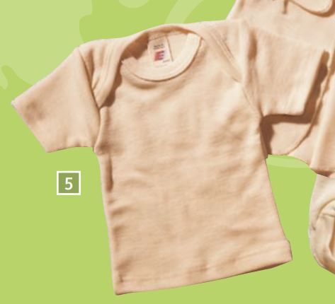 ENGEL Áo ngắn tay đắp vai 70% Merino wool 30% silk Natural