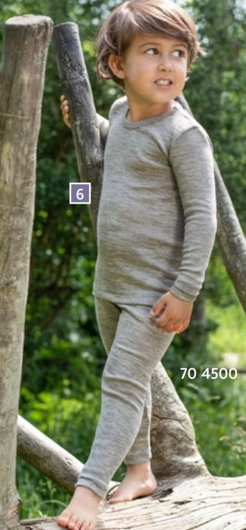 ENGEL Quần legging 70% Merino wool 30% Light grey