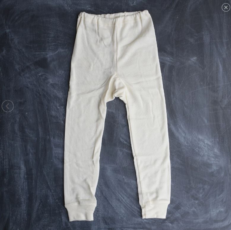 ENGEL Quần legging có bo chân 100% Merino wool Natural