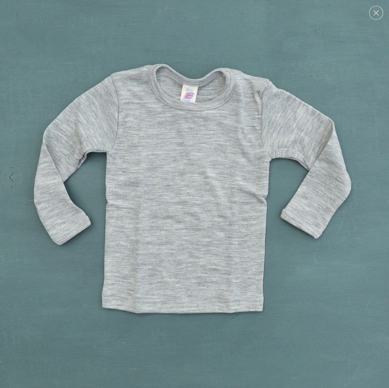 ENGEL Áo dài tay 70% Merino wool 30% Silk Light grey