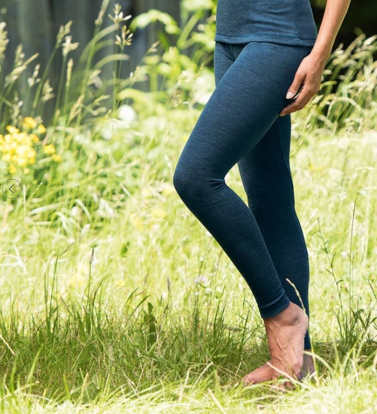 ENGEL Quần legging phụ nữ 100% Merino wool Sapphire
