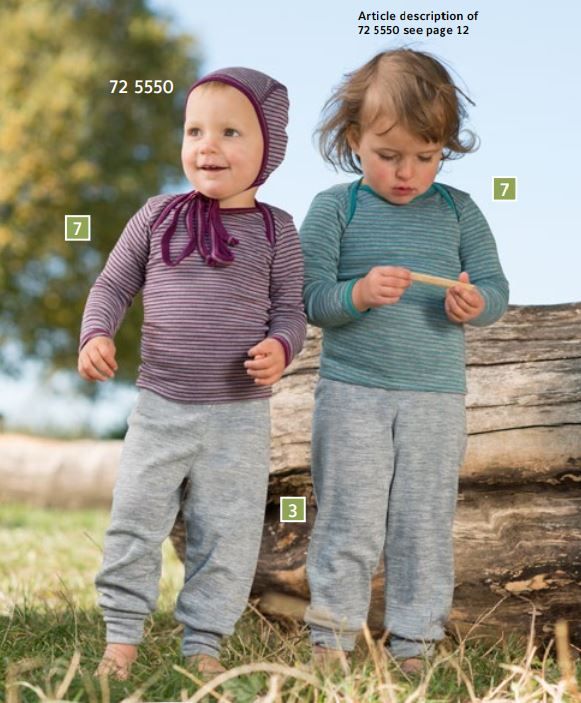 ENGEL Quần jogger lưng cao 70% Merino wool 30% silk Grey melange