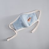  LAST STOCK - Khẩu trang thêu dây rút | Embroidery mask | Chestnut | Cloud blue | CHOI SEWING 