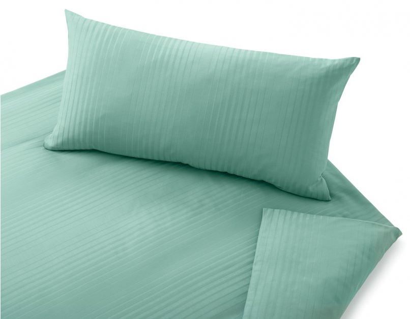 COTONEA Damask Zoom Stripe Bedding màu xanh atlantic