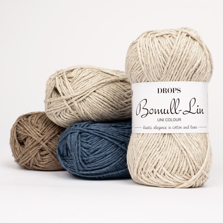  Sợi cotton mix linen 50g | Bomull-lin yarn | Safran | DROPS 