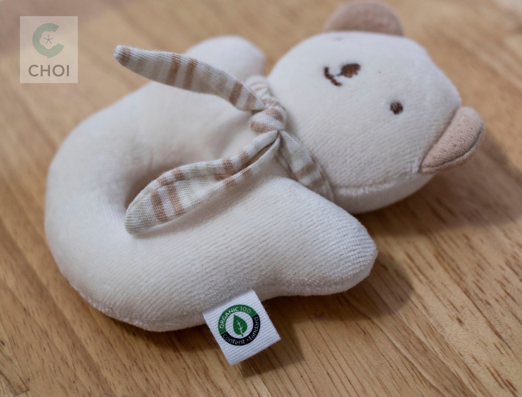 JOHN N TREE Baby Bear rattle 13cm