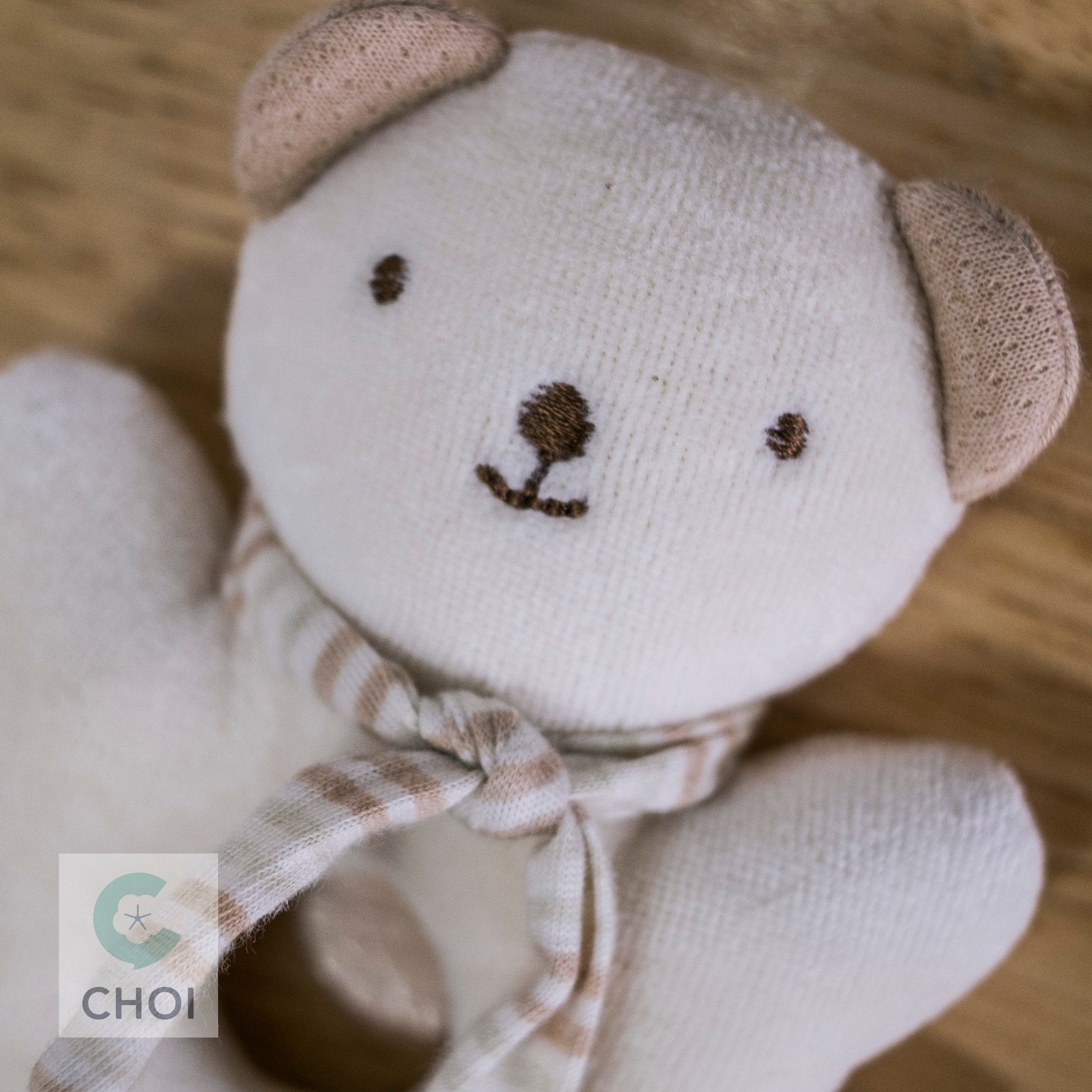 JOHN N TREE Baby Bear rattle 13cm