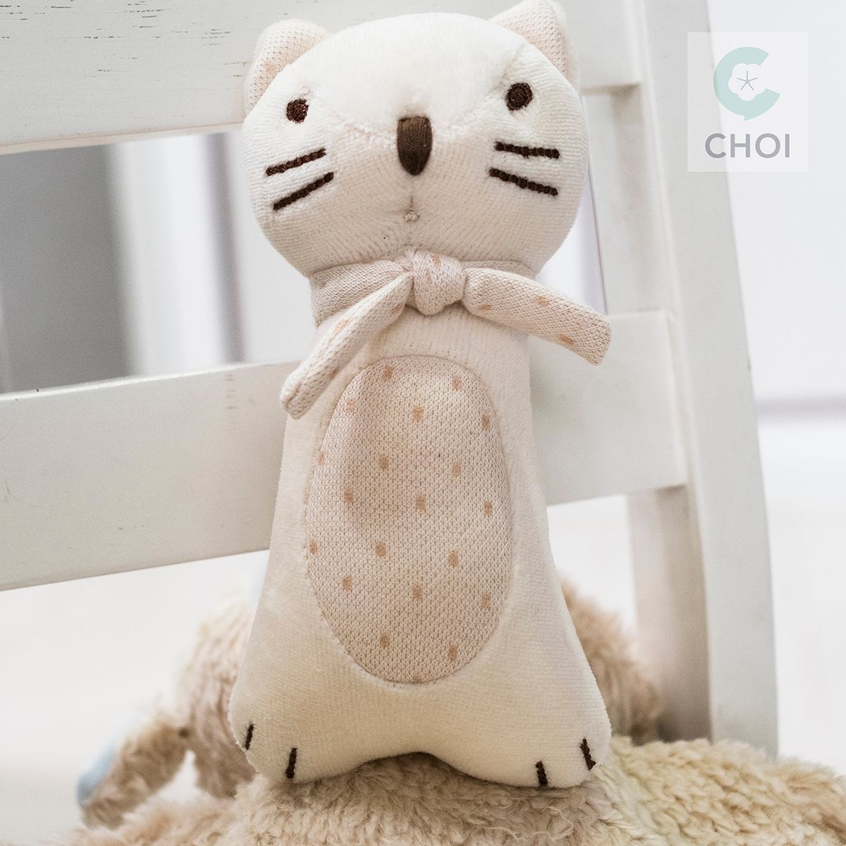 JOHN N TREE Baby Kitty handle rattle 17cm