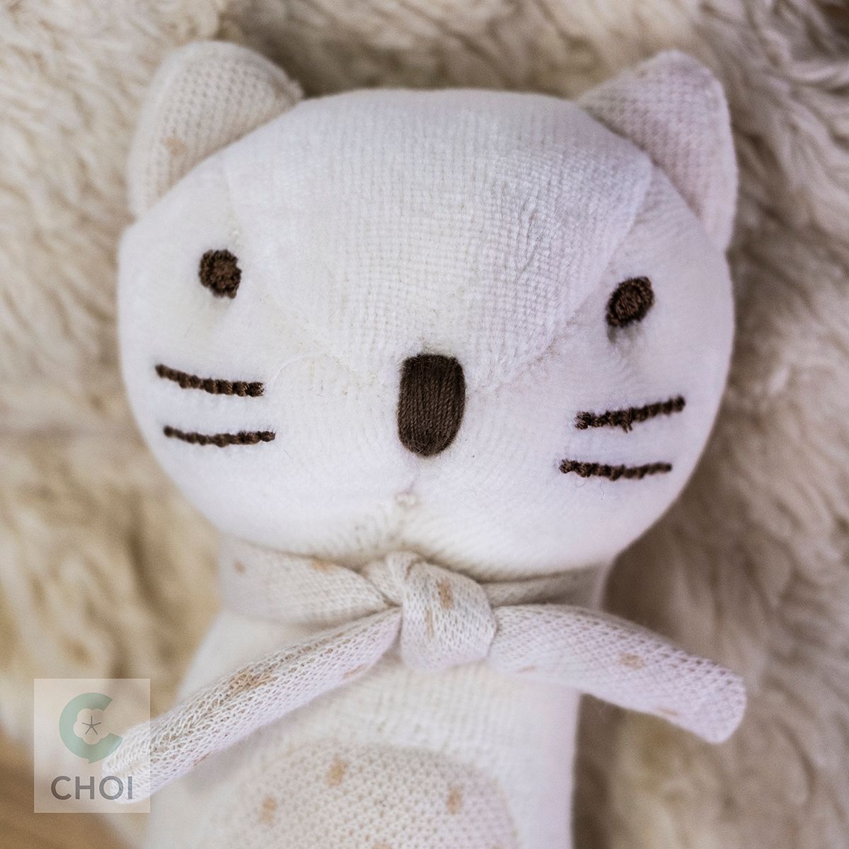 JOHN N TREE Baby Kitty handle rattle 17cm