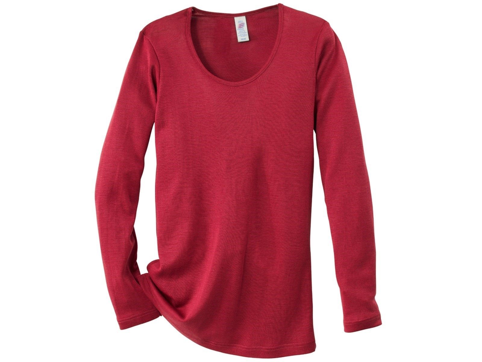 ENGEL Áo dài tay phụ nữ 70% Merino wool 30% Silk Mauve