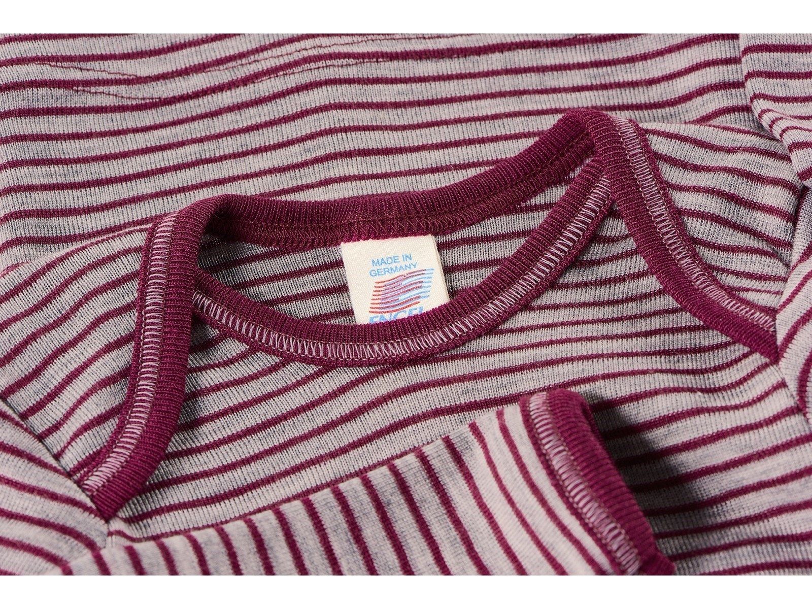 ENGEL Áo dài tay đắp vai 70% Merino wool 30% silk Light grey/orchid