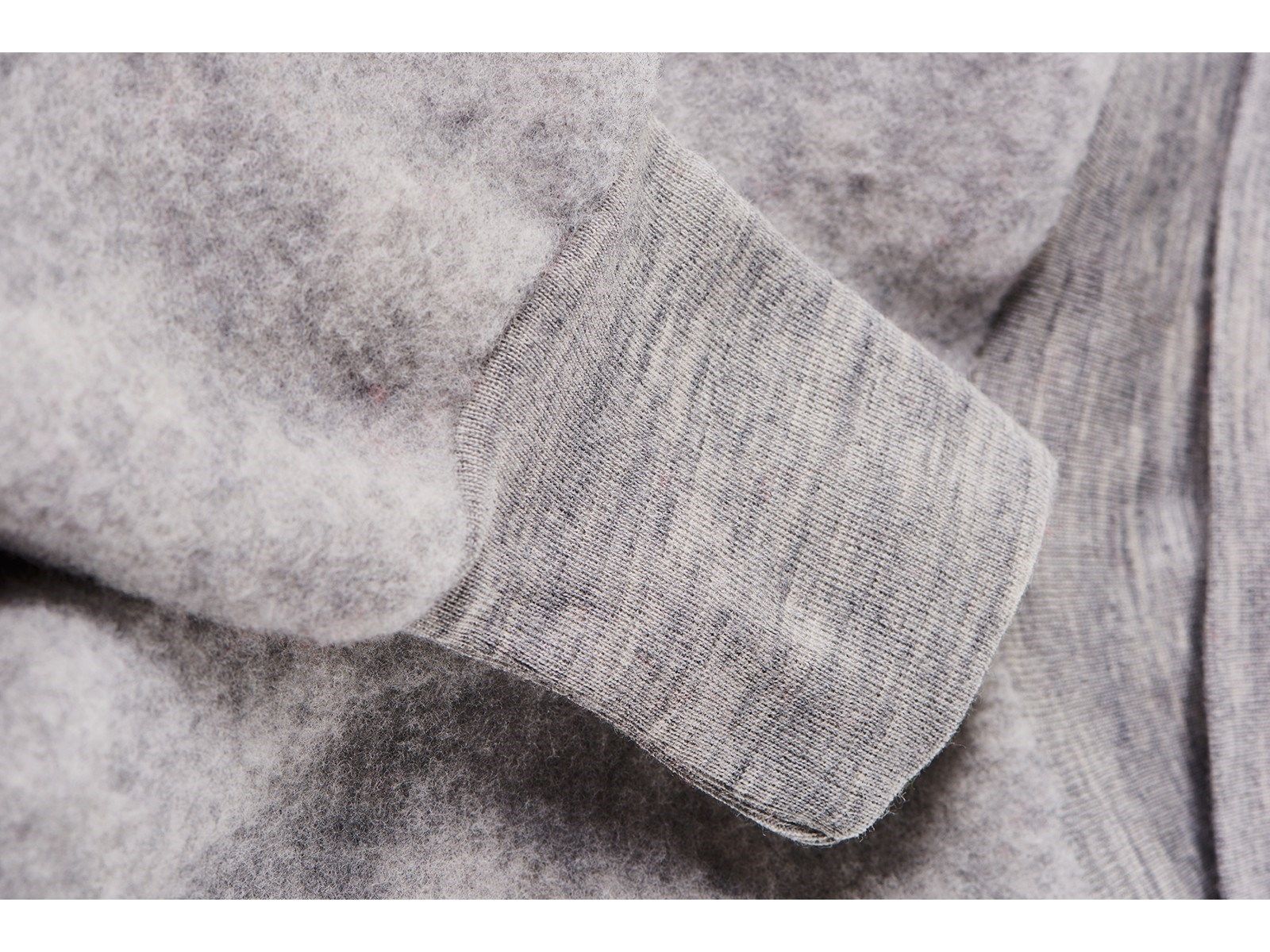 ENGEL Quần jogger lưng cao 100% Merino wool Fleece Grey melange