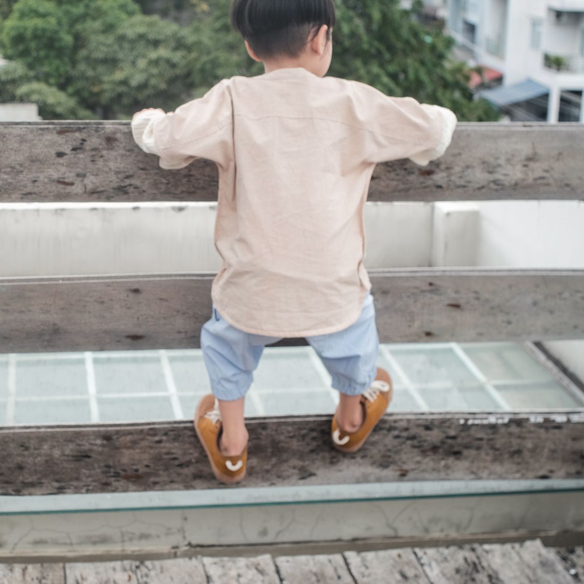 CHOI HANDMADE Quần jogger Ice blue