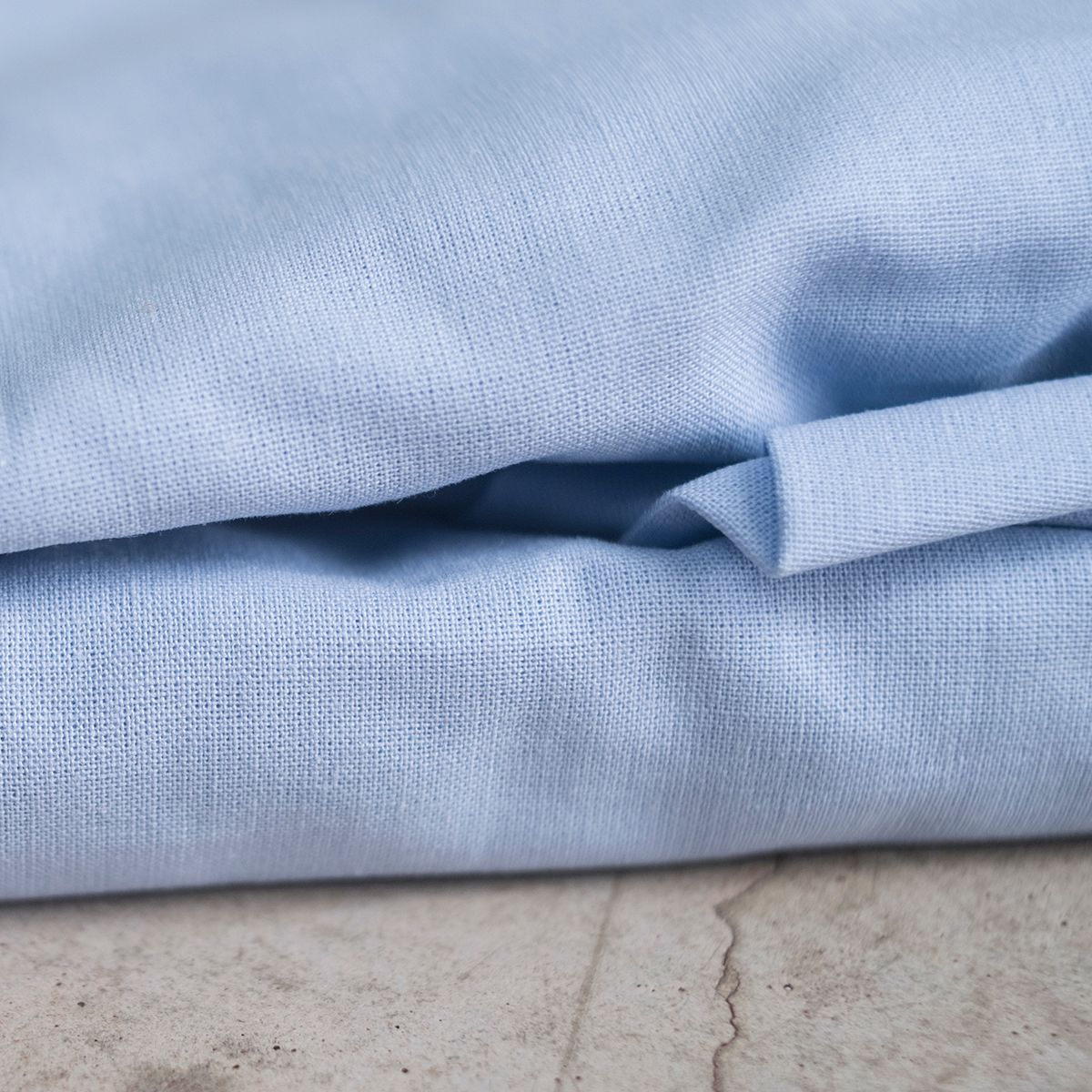  [ORDER] COTONEA Drap cotton bọc nệm dệt kiểu linen Ice blue 