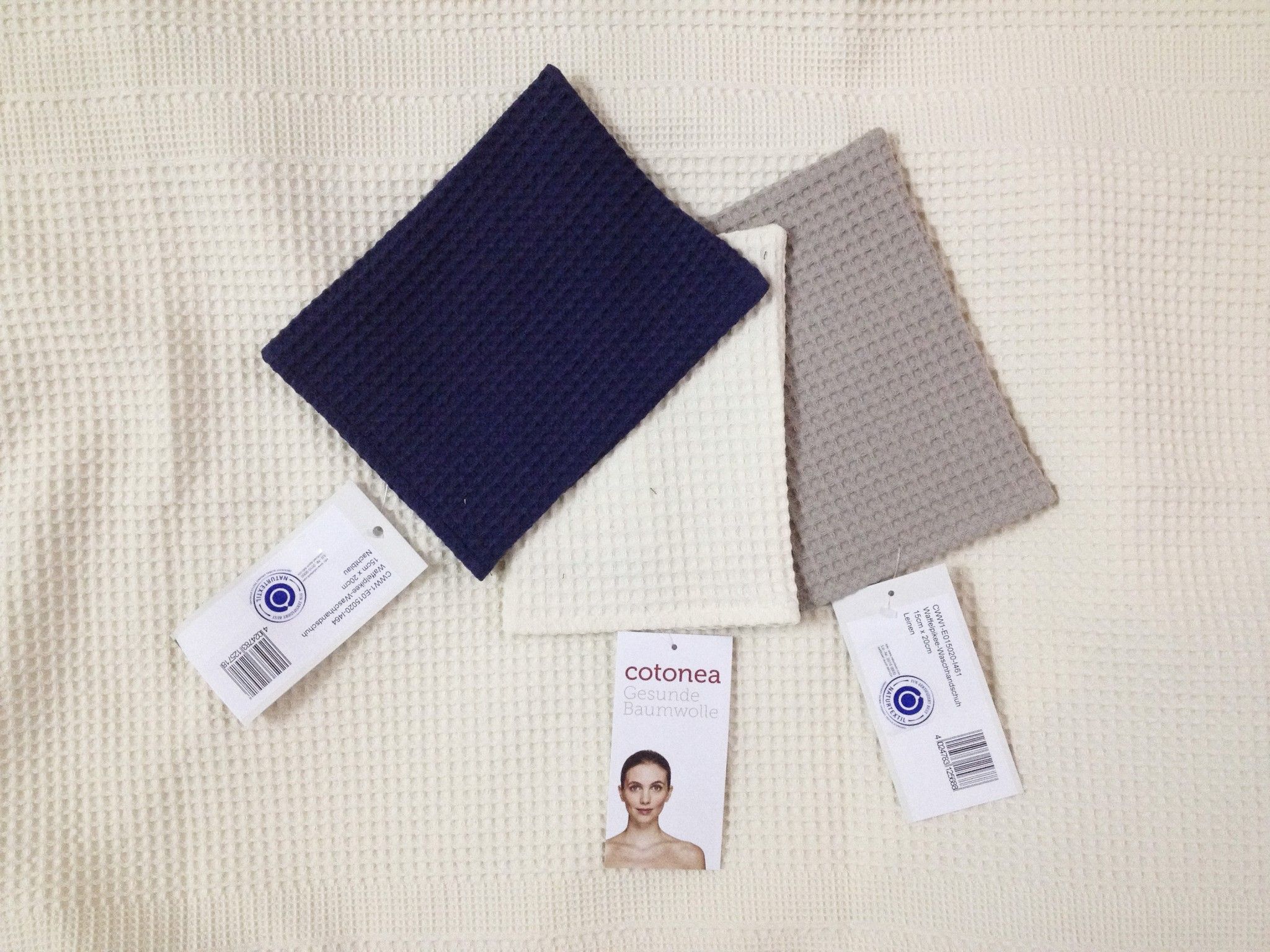 COTONEA Găng tắm Waffle washcloth 15x20cm