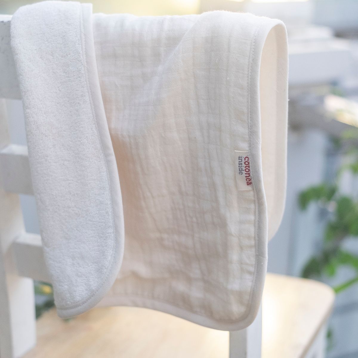 COTONEA Khăn mặt 30x50cm 2 lớp Musselin/Terry