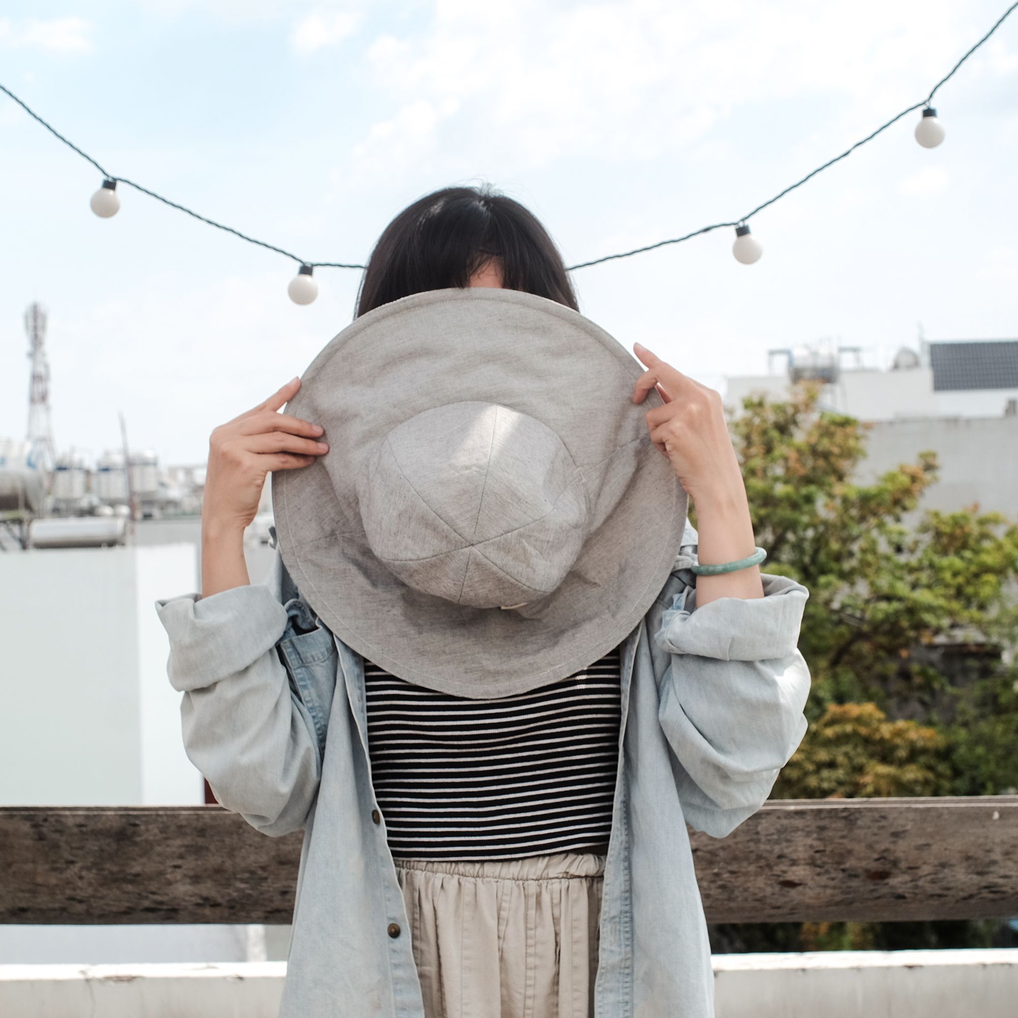 CHOI HANDMADE Nón vành xoè lá sen 2 mặt Lotus hat