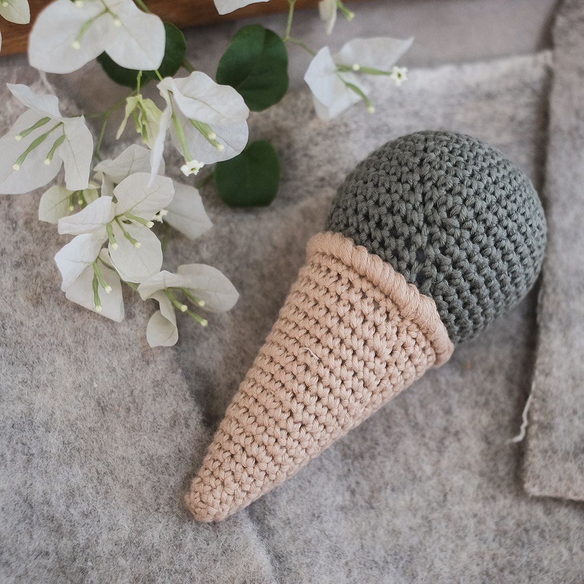  CHOI CROCHET Kem gặm nướu organic cotton Matcha 