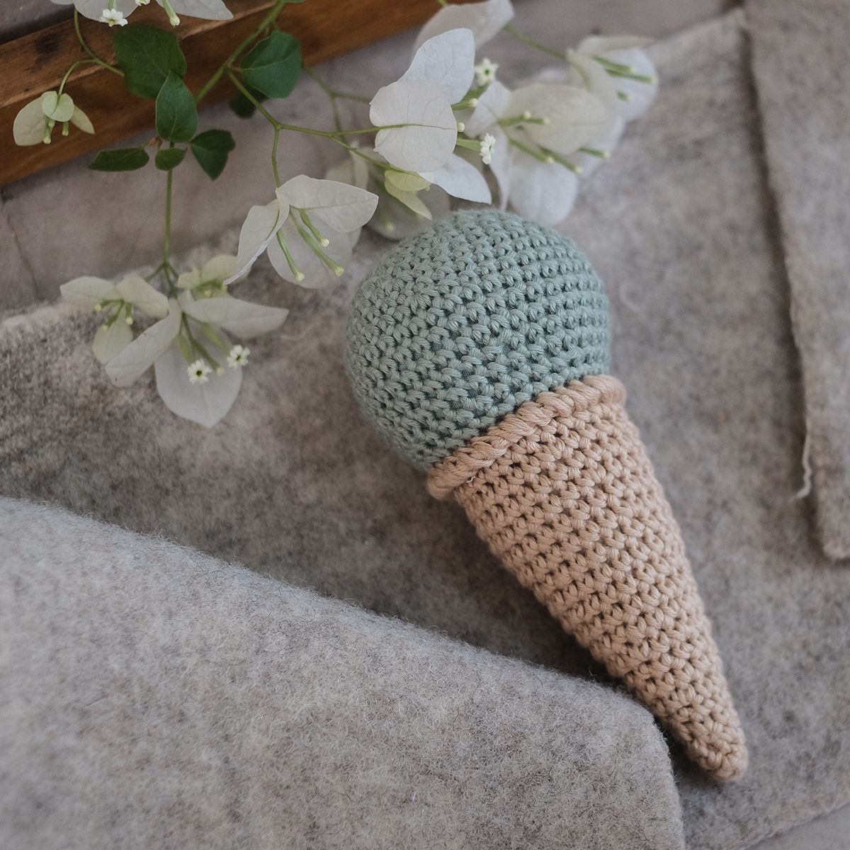  CHOI CROCHET Kem gặm nướu organic cotton Matcha 