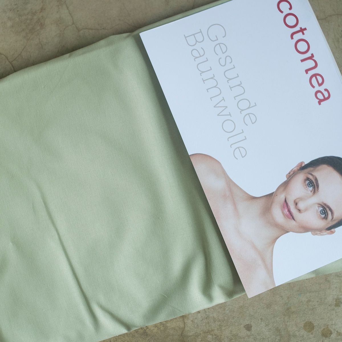 COTONEA Drap cotton bọc nệm dệt kiểu linen 120x200 cm