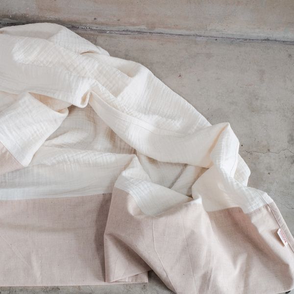  Khăn xô đa năng lau tắm, quấn bé | Muslin Multipurpose towel | Natural | CHOI SEWING 