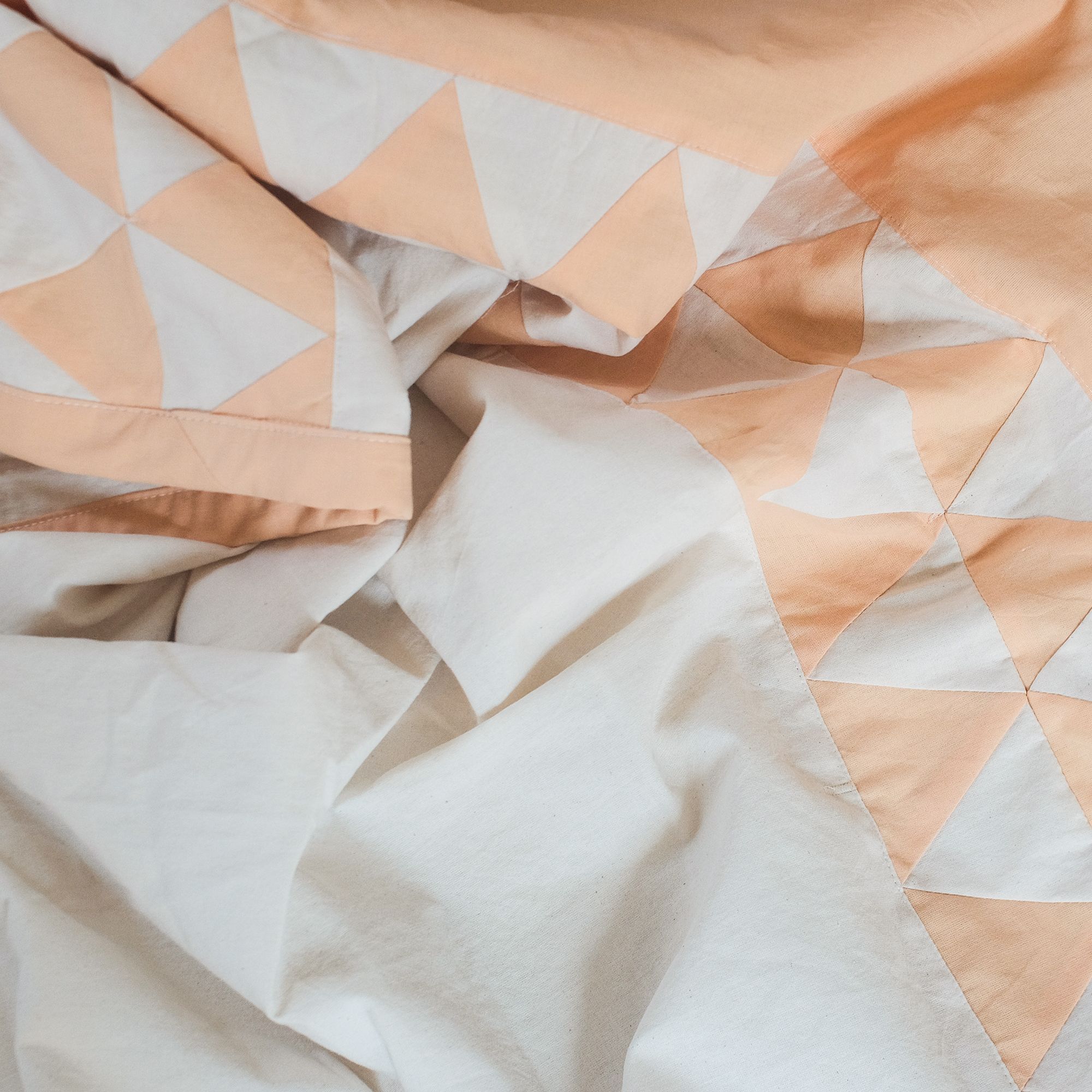 COTONEA Chăn 2 lớp Cotton linen/Musselin màu Apricot