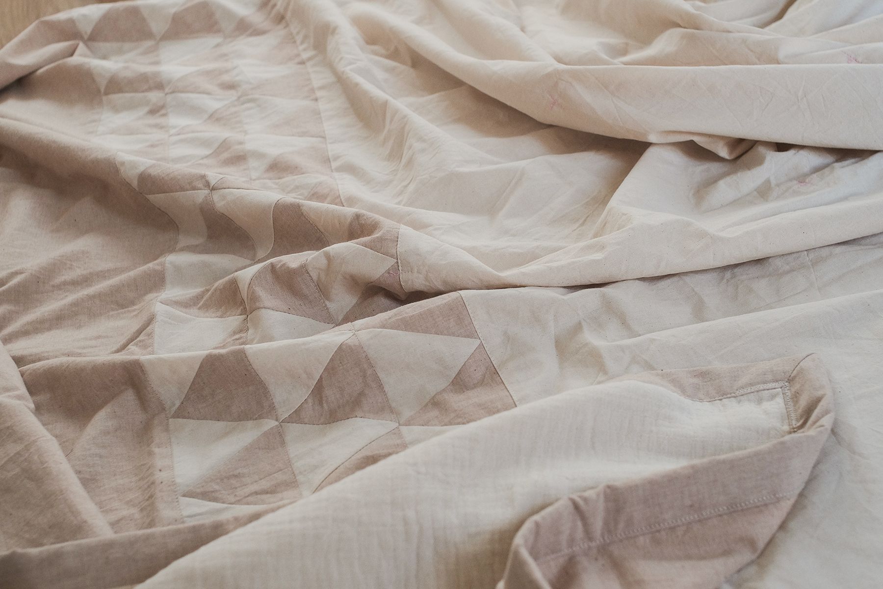 COTONEA Chăn 2 lớp Cotton/Musselin ghép vải màu Pure cotton/Nature