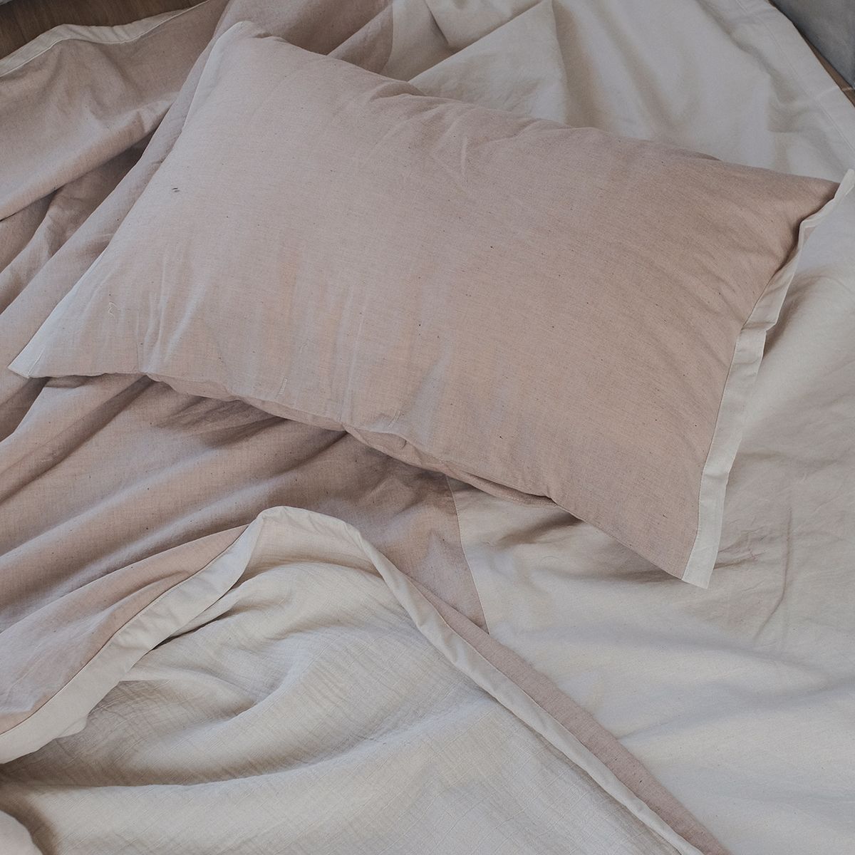 COTONEA Chăn 2 lớp Cotton linen/Musselin màu Pure cotton/Nature