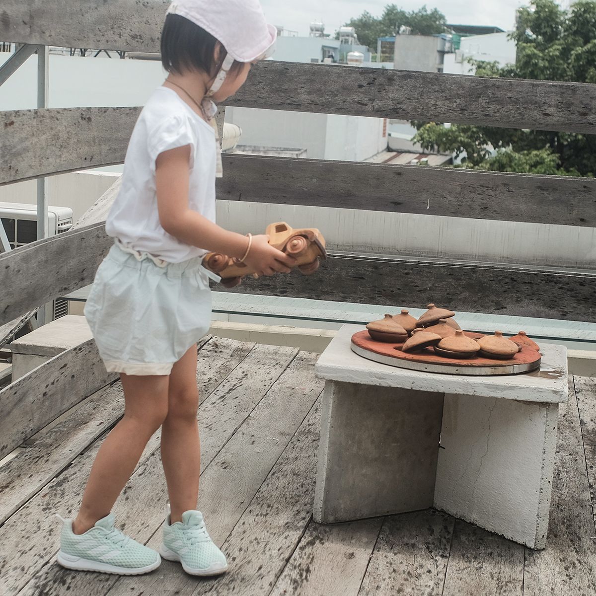 CHOI HANDMADE Bloomer bé gái Pale blue